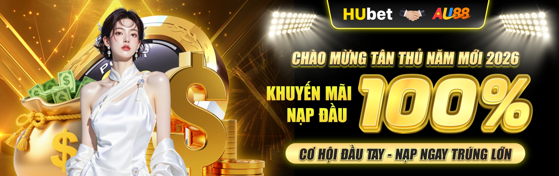 Banner giới thiệu Hubet về casino, thể thao, slot game và giải trí trực tuyến